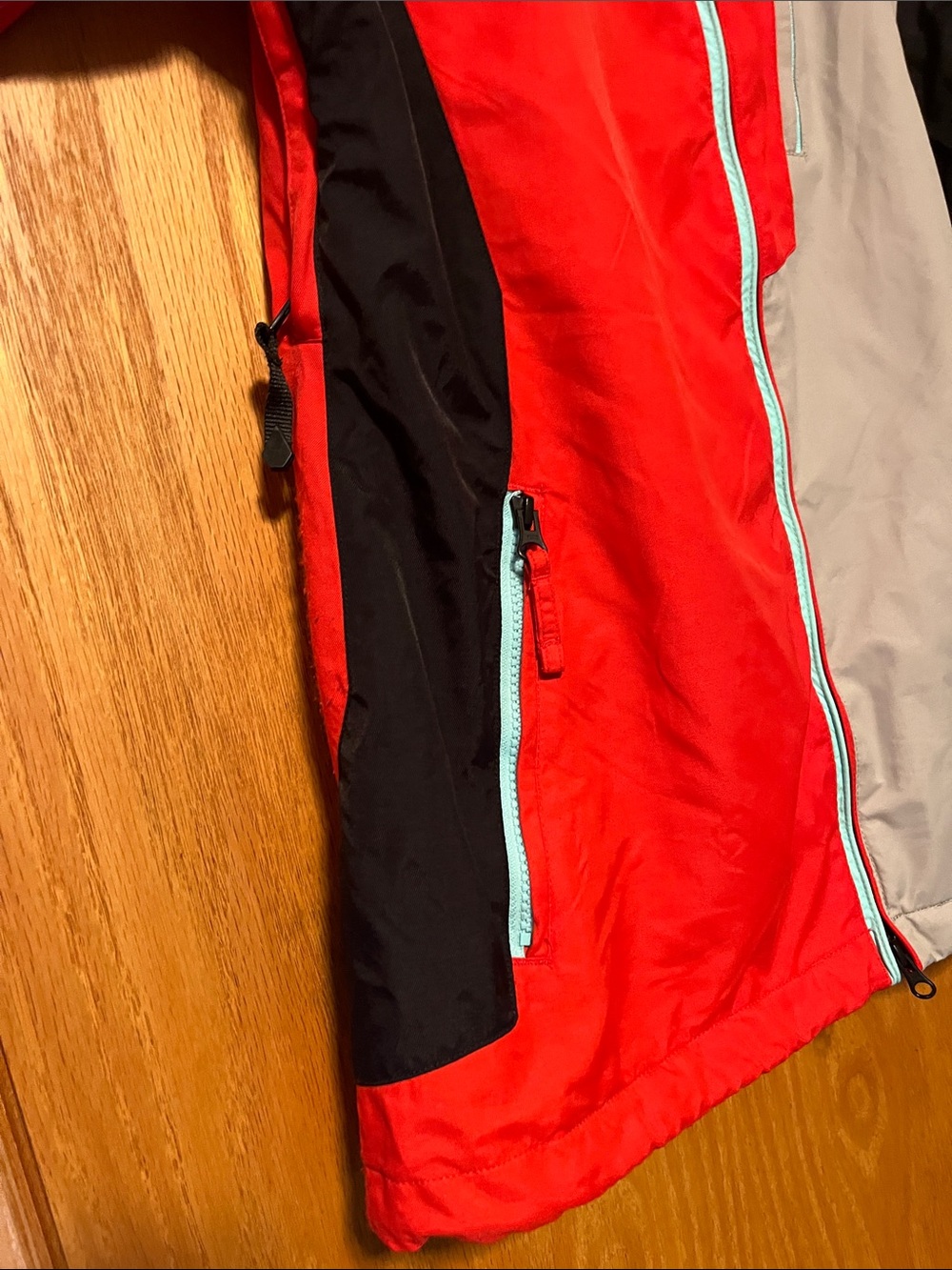 Volcom Colorblock Ski Jacket in Red, Mint & Gray - Picture 3 of 14